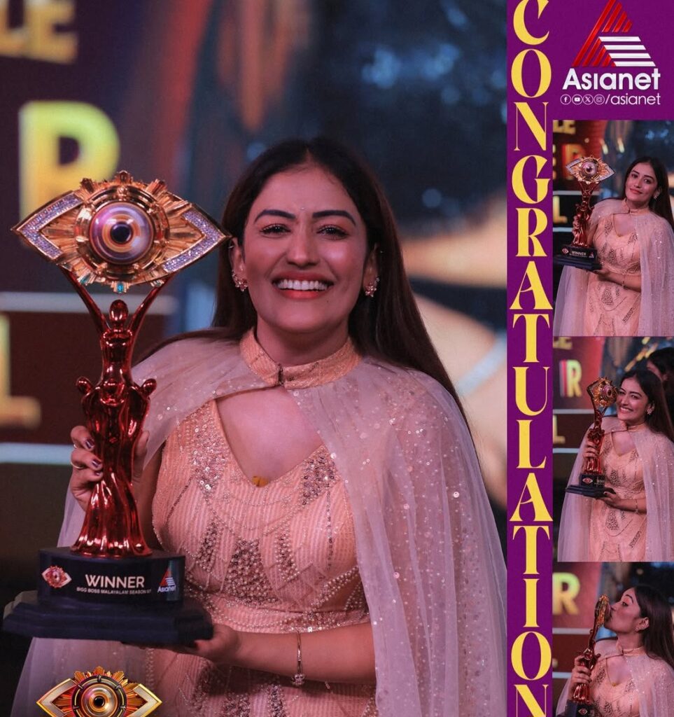 ബിഗ് ബോസ് മലയാളം സീസൺ 7 വിജയി അനുമോൾ